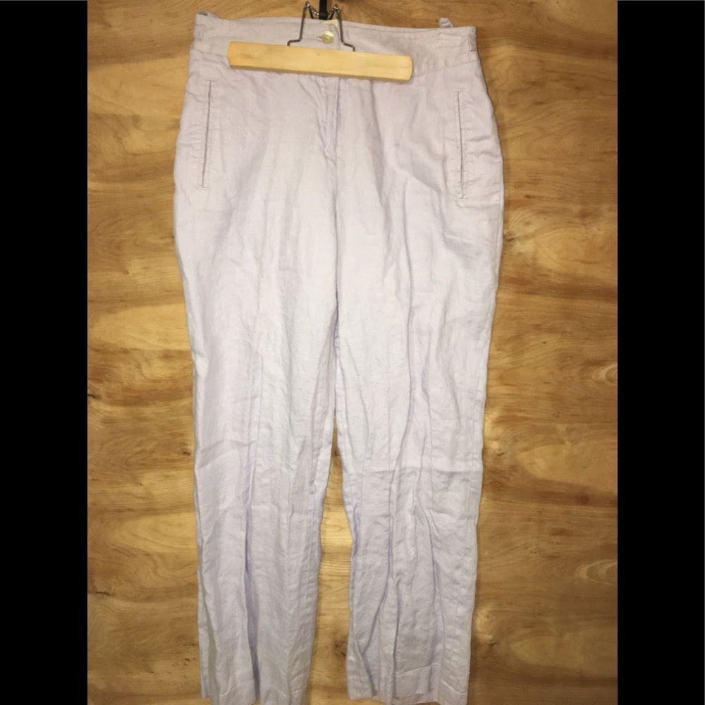 J jill ladies sz 6 linen pants lavender purple